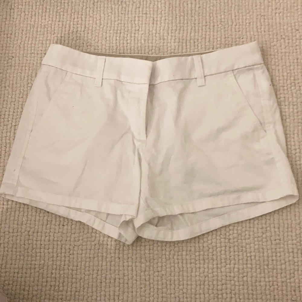 J CREW white chino shorts!! NEVER WORN!!